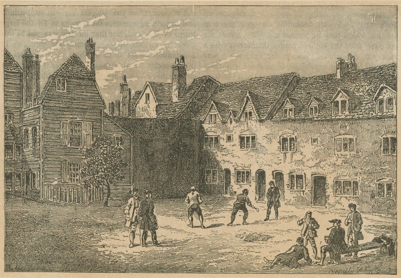 Der Racket Court des Marshalsea-Gefängnisses von English School