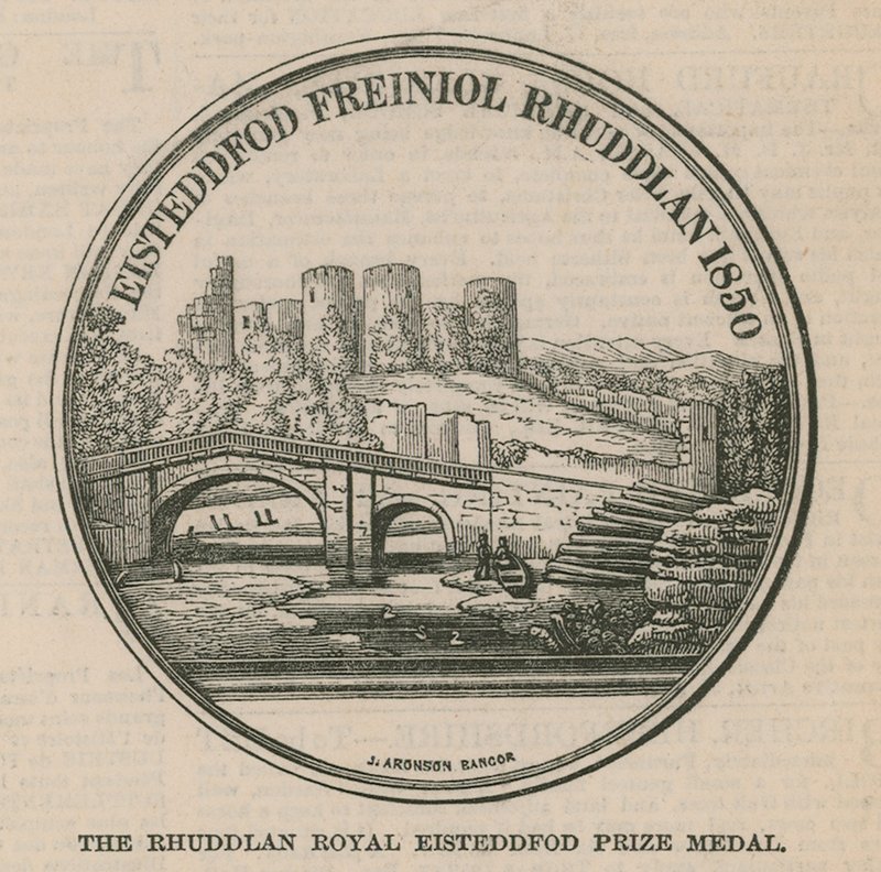 Die Rhuddlan Royal Eisteddfod Preis-Medaille von English School
