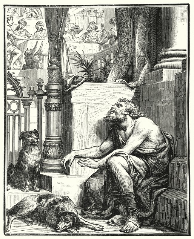Der reiche Mann und Lazarus von English School