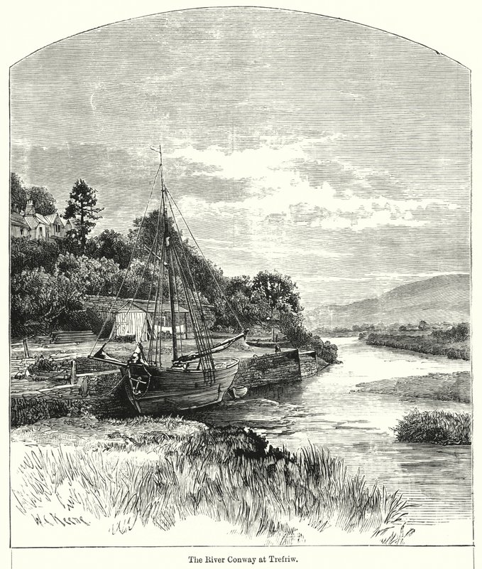 Der Fluss Conway bei Trefriw von English School