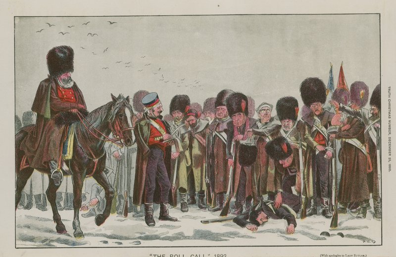 Der Appell, 1892 von English School