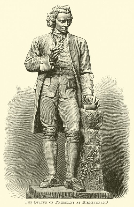 Die Statue von Priestley in Birmingham von English School