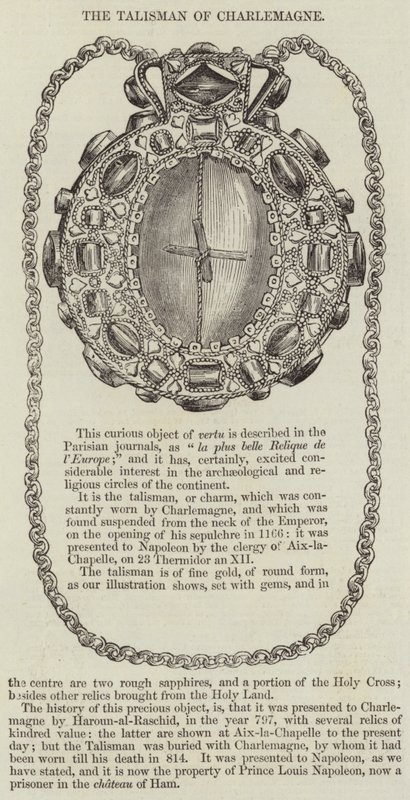 Der Talisman von Karl dem Großen (Stich) von English School