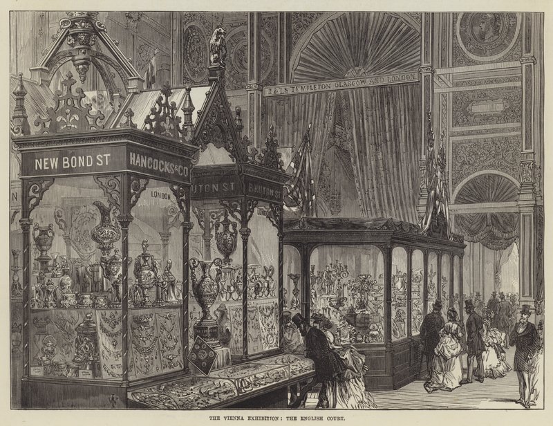Die Wiener Ausstellung, der englische Hof von English School