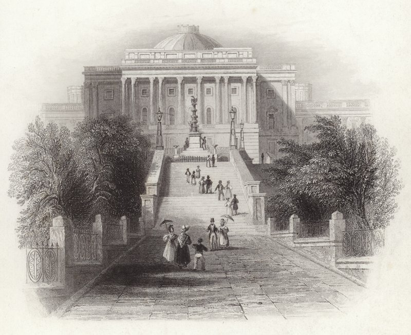 Der Aufstieg zum Kapitol in Washington von English School