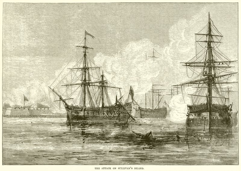 Der Angriff auf Sullivans Island von English School