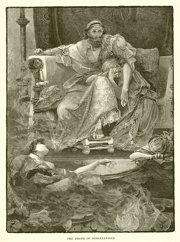 Der Tod des Sardanapalus von English School