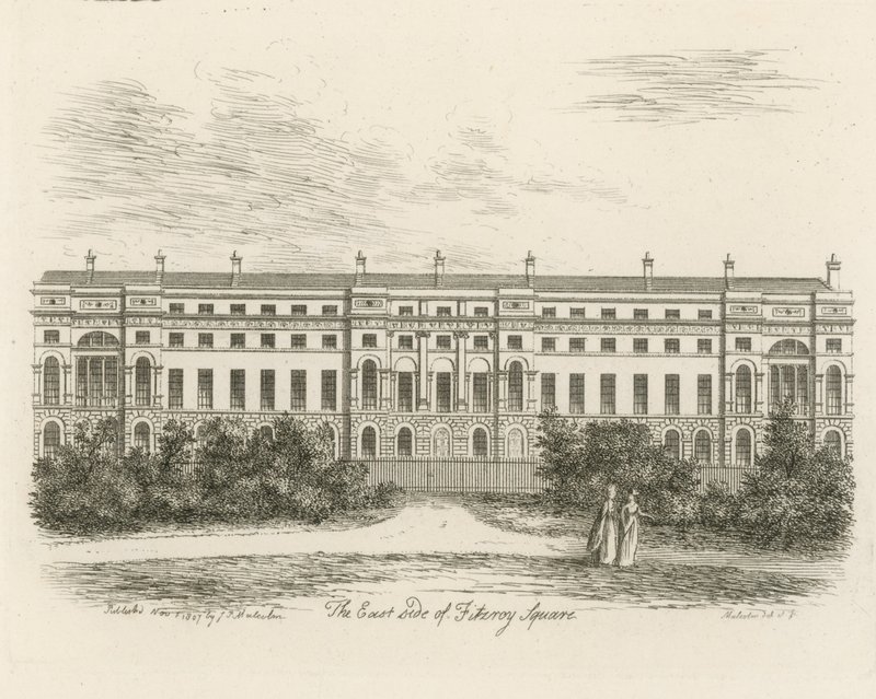 Die Ostseite des Fitzroy Square von English School