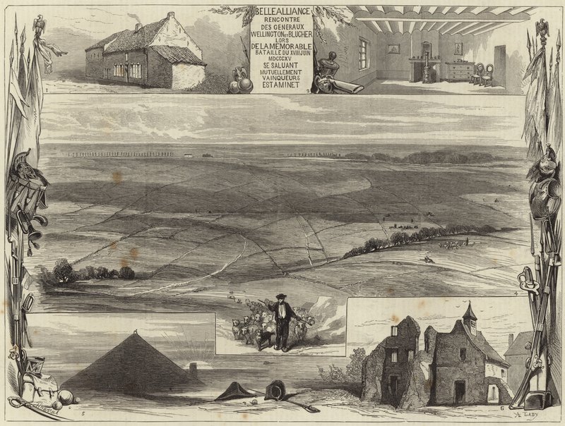Das Schlachtfeld von Waterloo von English School