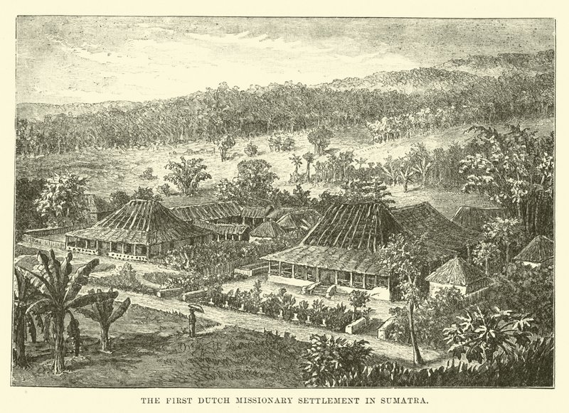 Die erste niederländische Missionssiedlung in Sumatra von English School