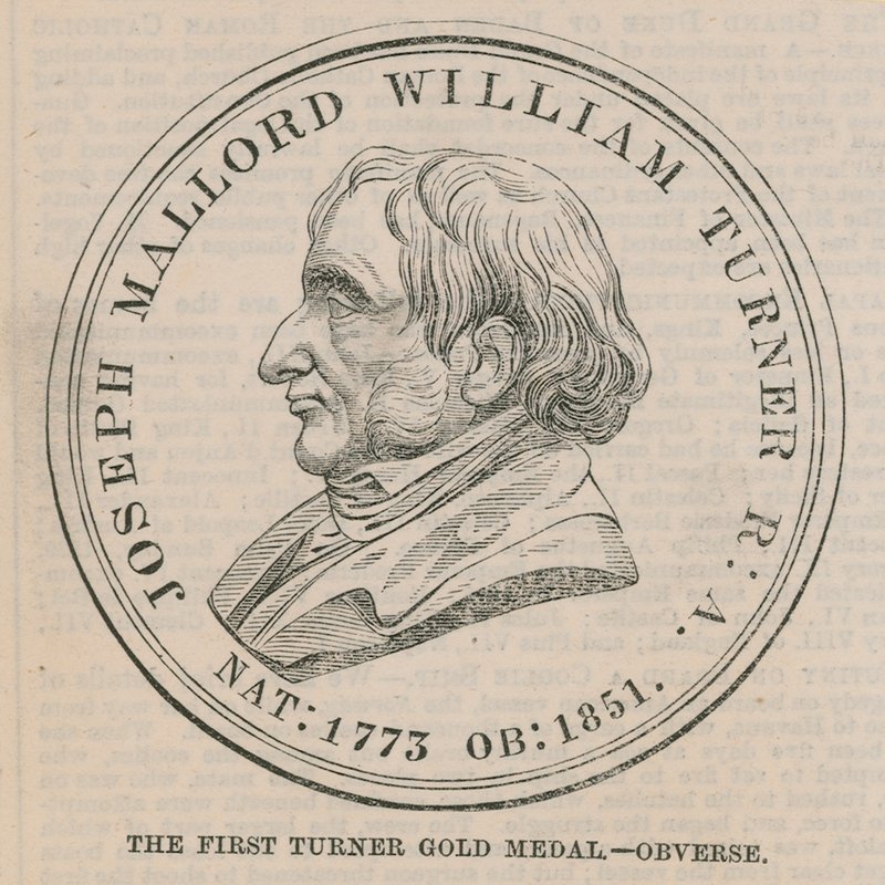 Die erste Turner Goldmedaille (Vorderseite) von English School