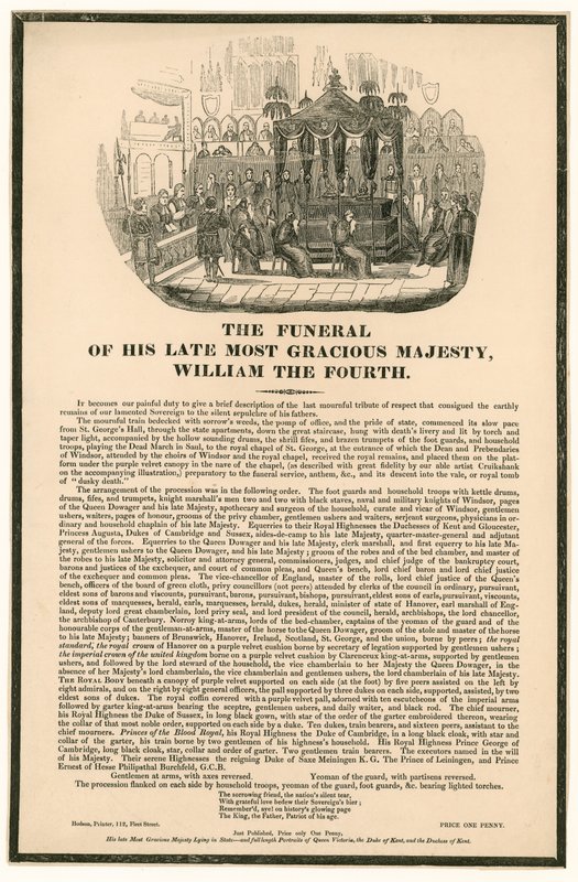 Die Beerdigung von König Wilhelm IV. von English School