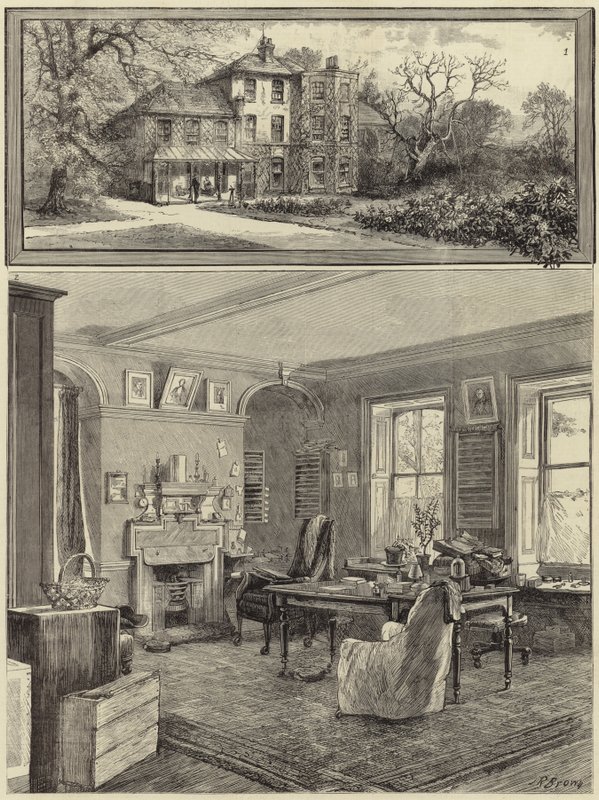 Das Haus des verstorbenen Charles Darwin von English School