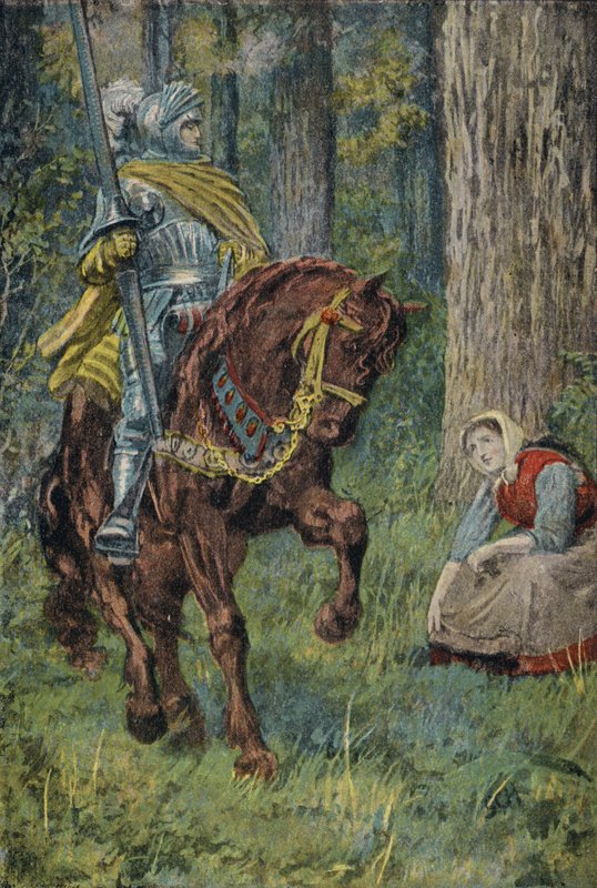 Der Ritter (Farblithografie) von English School