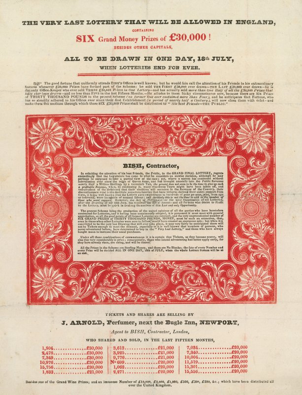Die letzte Lotterie in England von English School