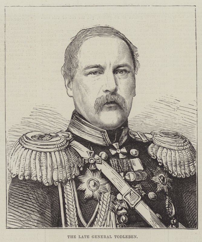 Der verstorbene General Todleben (Gravur) von English School