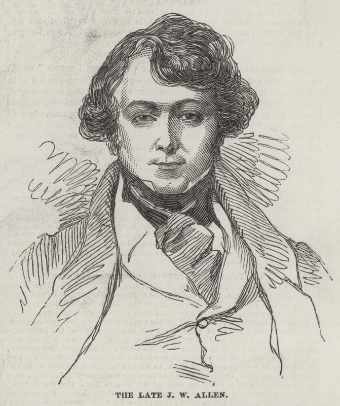 Der verstorbene J. W. Allen (Gravur) von English School