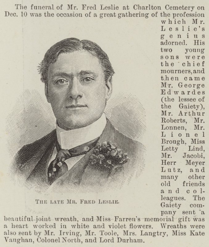 Der verstorbene Mr. Fred Leslie von English School