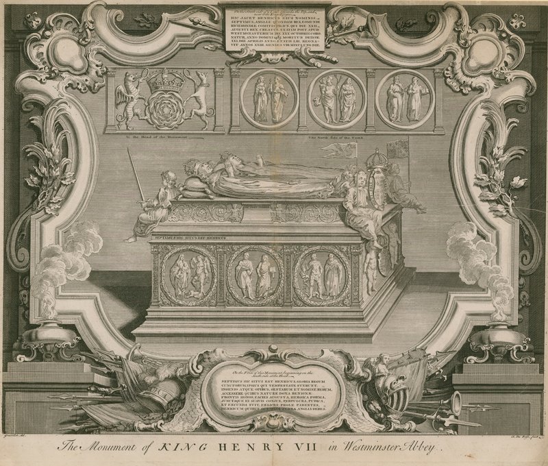 Das Denkmal von König Heinrich VII von English School