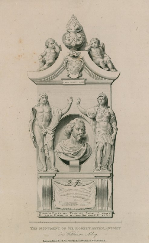 Das Denkmal von Sir Robert Ayton von English School