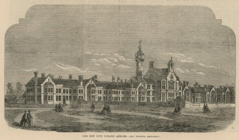 Das neue City Lunatic Asylum von English School