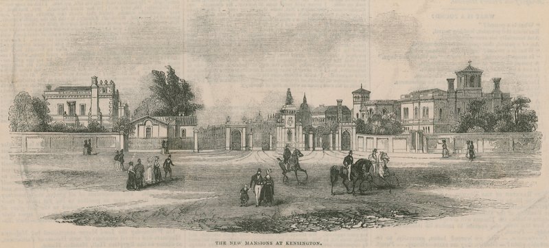 Die neuen Herrenhäuser in Kensington von English School