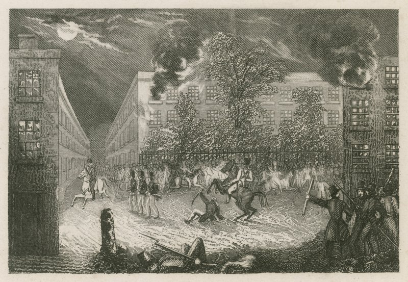 Die Unruhen in Bristol, 1831 von English School