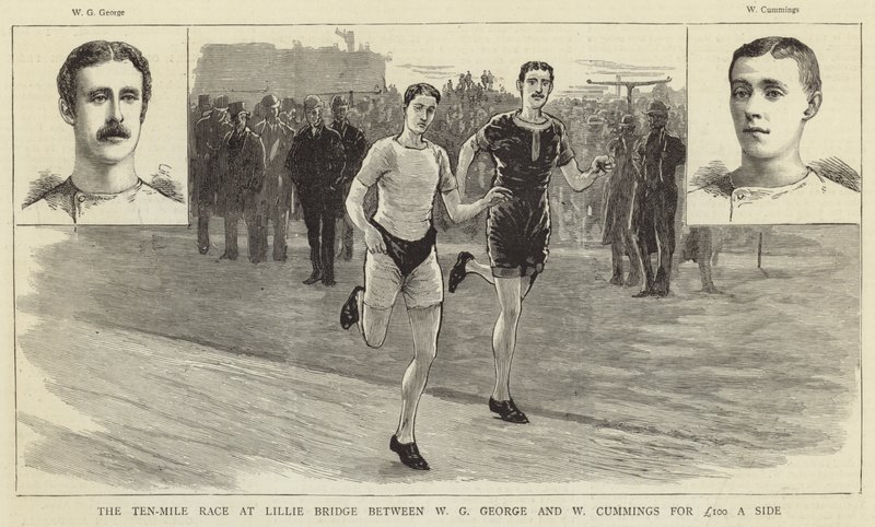 Das Zehn-Meilen-Rennen in Lillie Bridge von English School