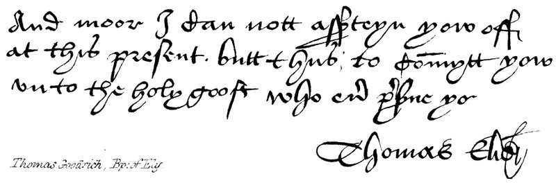Thomas Goodrich, Bischof von Ely von English School