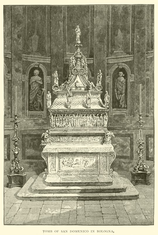 Grab von San Domenico in Bologna (Stich) von English School