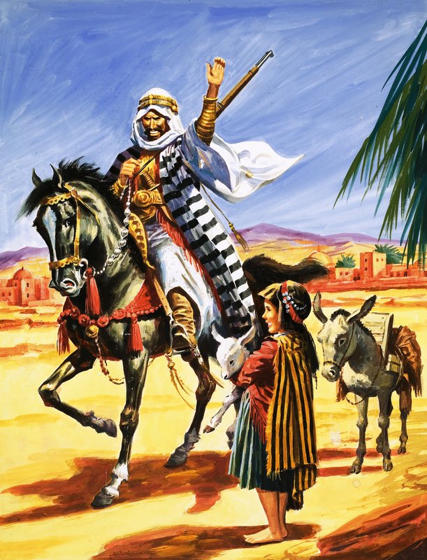Unidentifizierter arabischer Reiter von English School