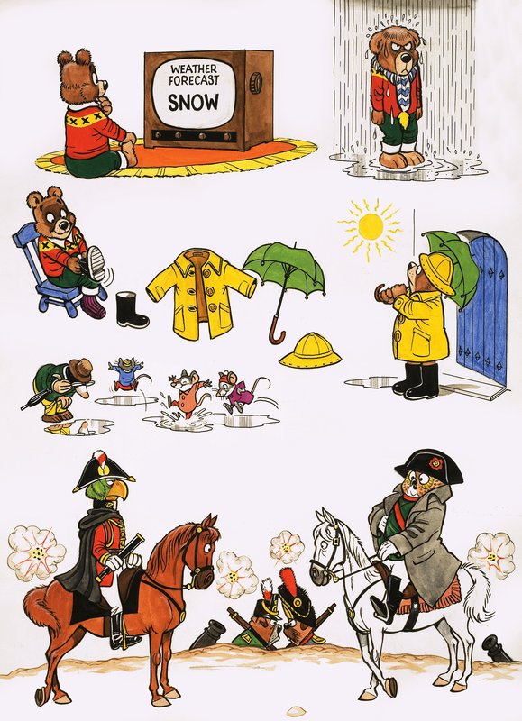 Unidentifizierte Karikaturen von English School
