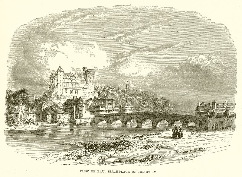 Ansicht von Pau, Geburtsort von Heinrich IV. von English School