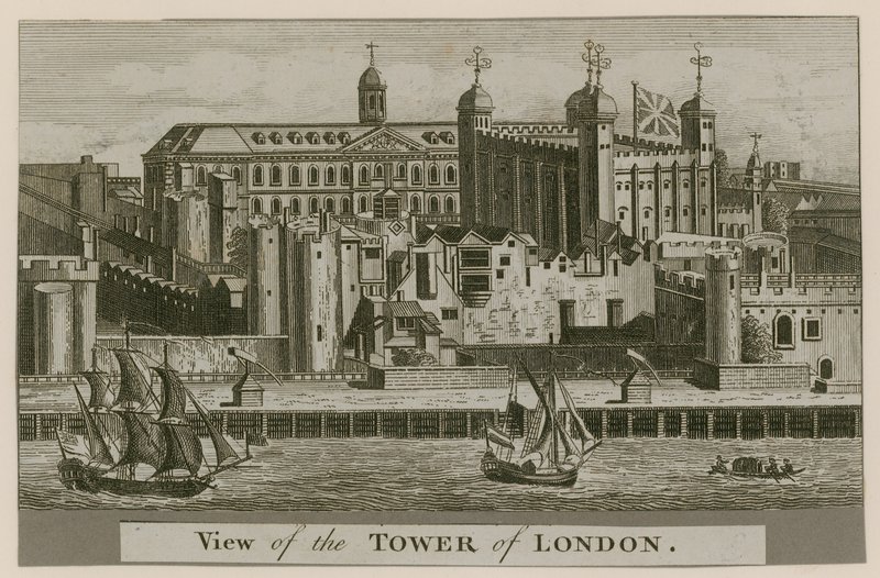 Ansicht des Tower of London von English School