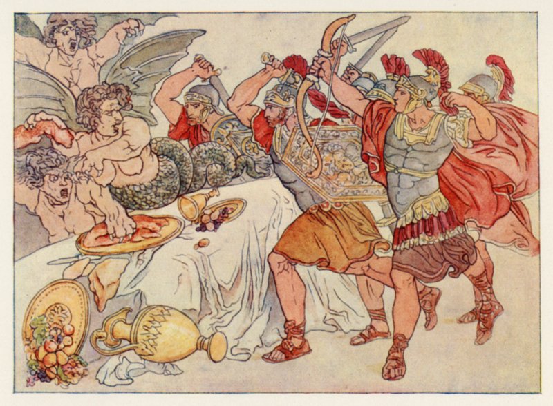 Vergils Aeneis: Die Harpyien von English School