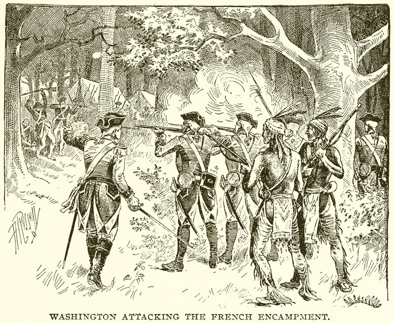 Washington greift das französische Lager an von English School