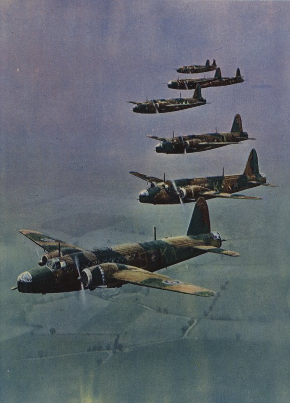 Wellington-Bomber in Formation von English School
