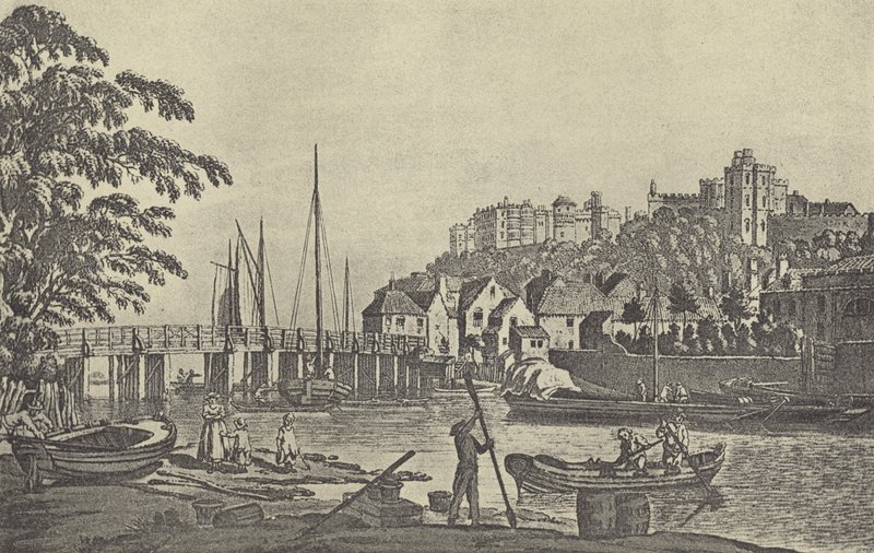 Windsor Brücke im Jahr 1793 (Gravur) von English School