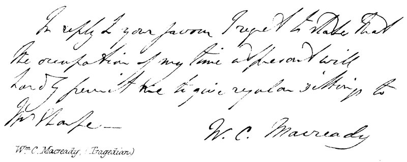 Wm C. Macready von English School