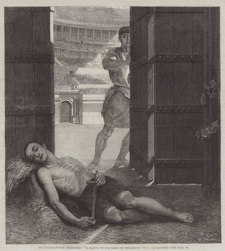 Die Internationale Ausstellung, ein Märtyrer in der Herrschaft von Diokletian von Ernest Slingeneyer