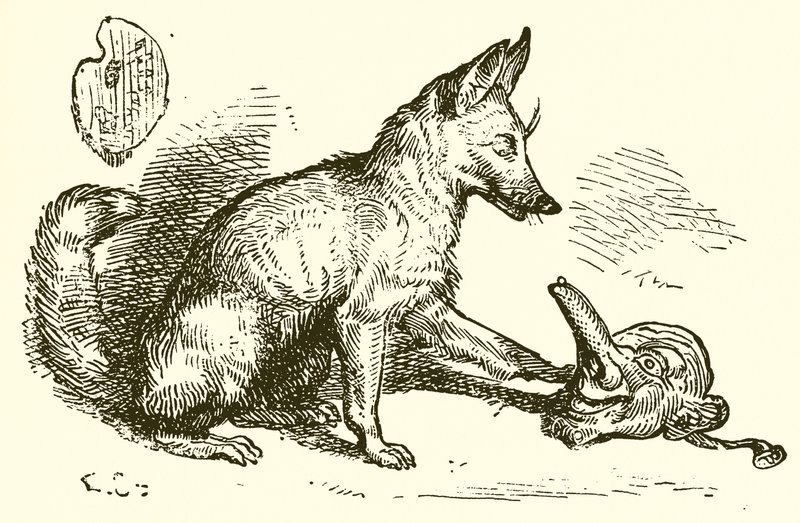Der Fuchs und die Maske von Ernest Henry Griset