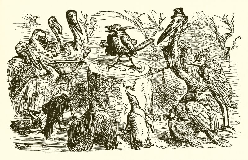 Der Pfau und die Elster von Ernest Henry Griset