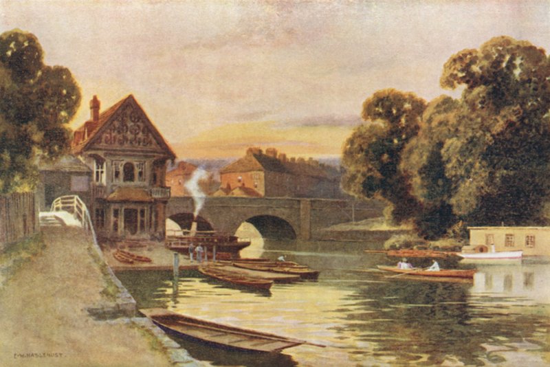 Folly Brücke, Oxford von Ernest William Haslehust