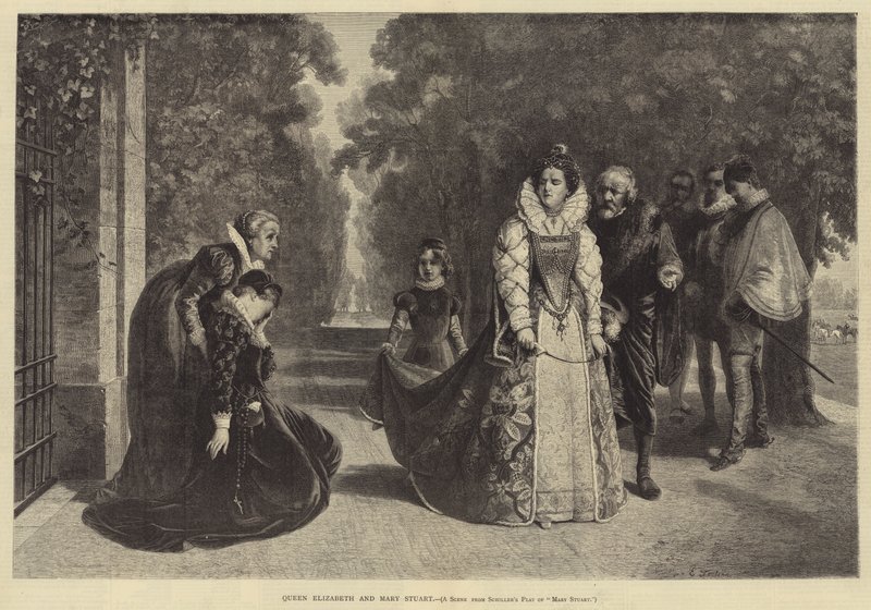Königin Elisabeth und Maria Stuart von Ernesto Fontana