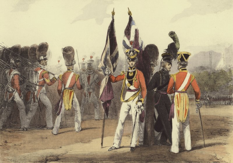 Gardistenoffiziere von Eugene Louis after Lami