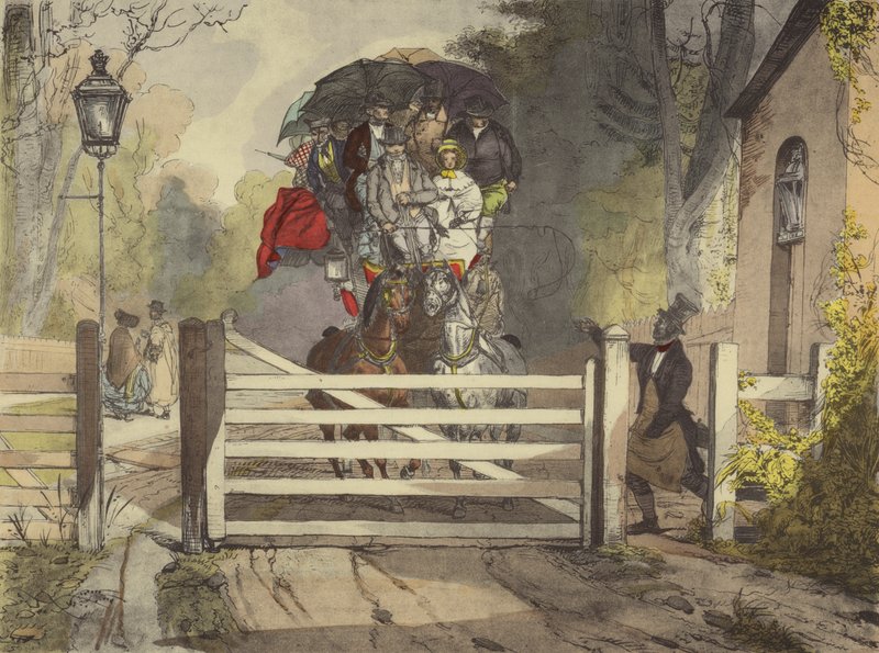 Eine Barriere von Eugene Louis after Lami