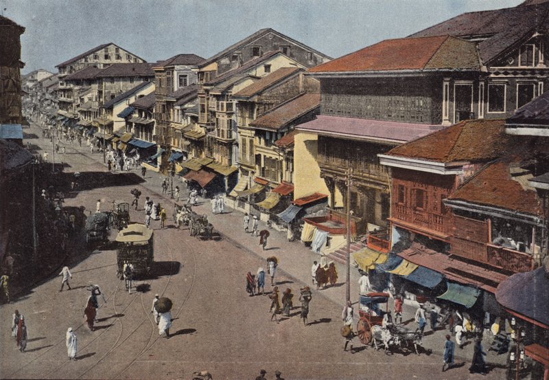 Bombay, Eine Straße in der Weißen Stadt von European Photographer