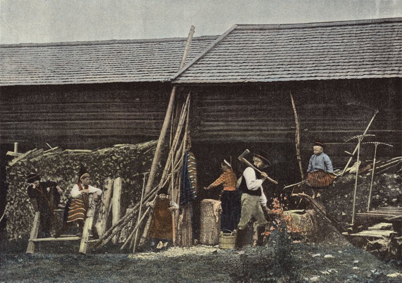 Außenansicht eines Hauses in Dalekarlien, Schweden von European Photographer
