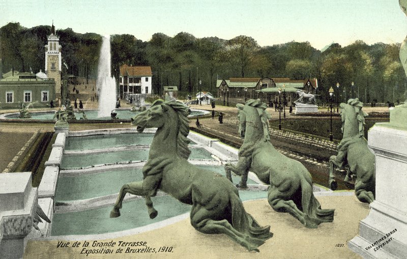 Große Terrasse, Brüsseler Ausstellung, 1910 von European Photographer
