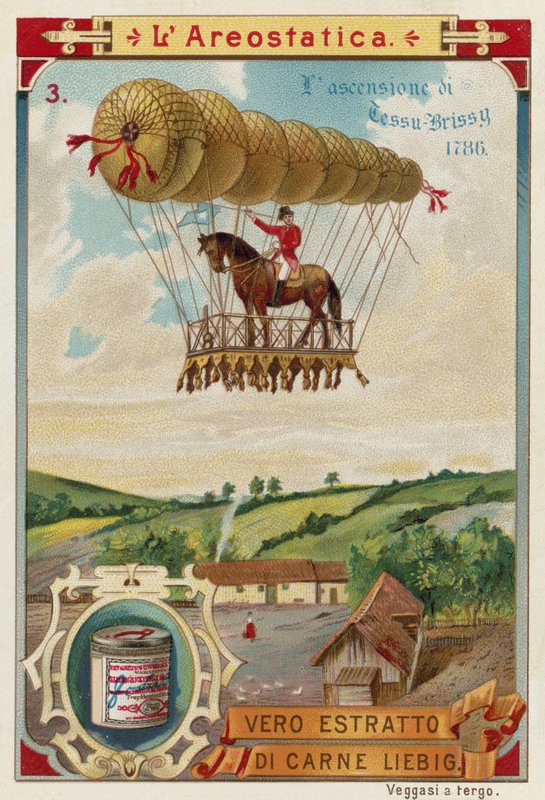 Pierre Testu-Brissys Ballonflug zu Pferd, 1786 von European School